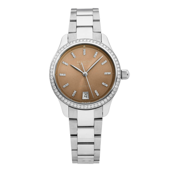Bremont Lady K Brown Dial Diamond 34mm Automatic Ladies Watch LADY-K-FA-SS-B