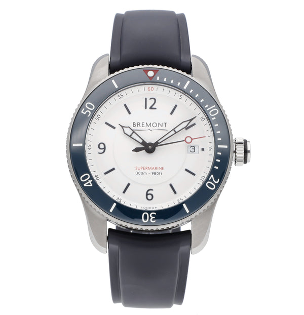 Bremont S300 White Dial 40mm Automatic Men's Watch S300-WH-R-S