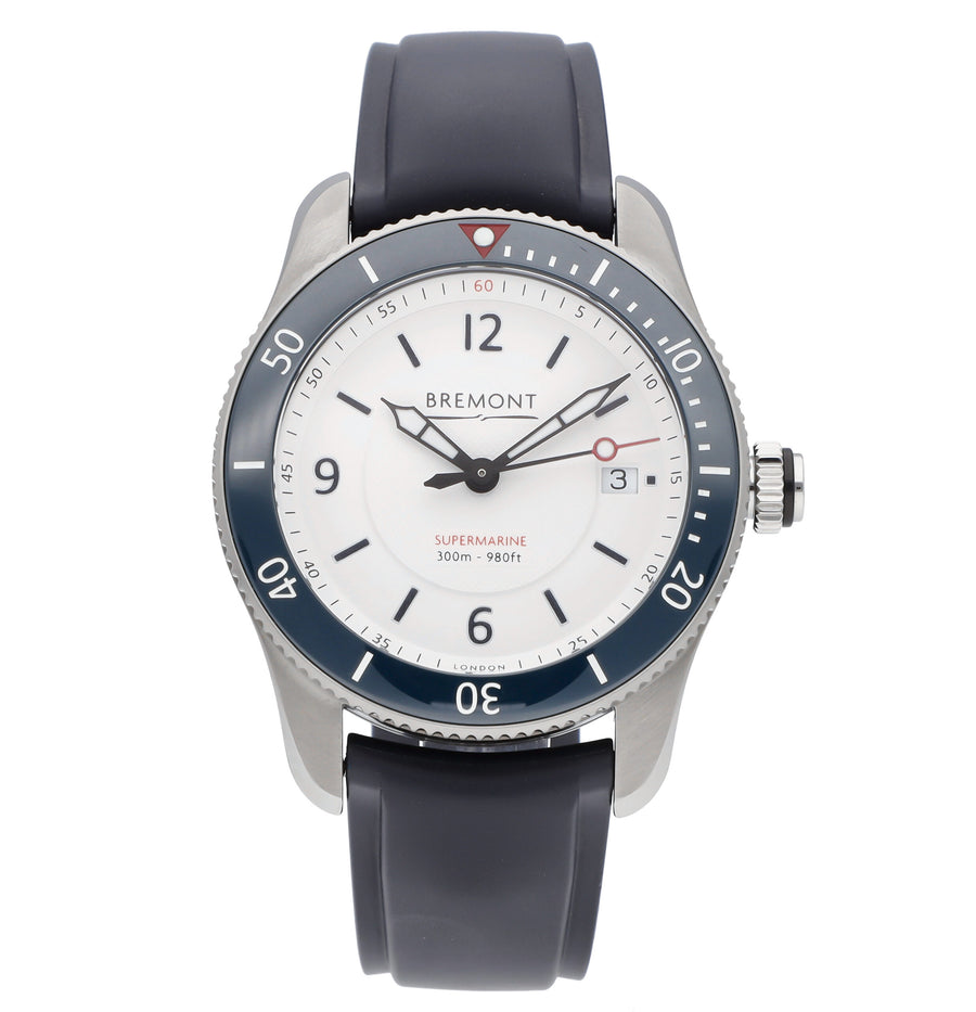 Bremont S300 White Dial 40mm Automatic Men's Watch S300-WH-R-S