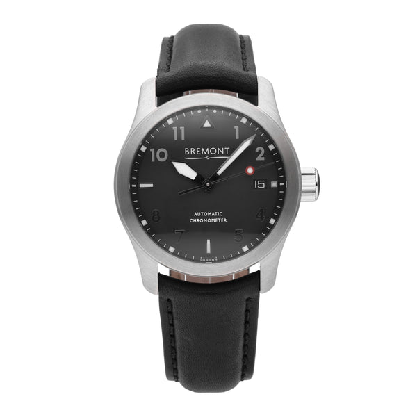 Bremont Solo 37 Black Dial 37mm Automatic Men's Watch SOLO37-BS-R-S