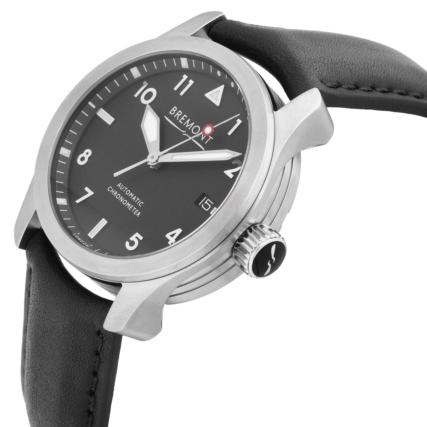Bremont Solo 37 Black Dial 37mm Automatic Men's Watch SOLO37-BS-R-S
