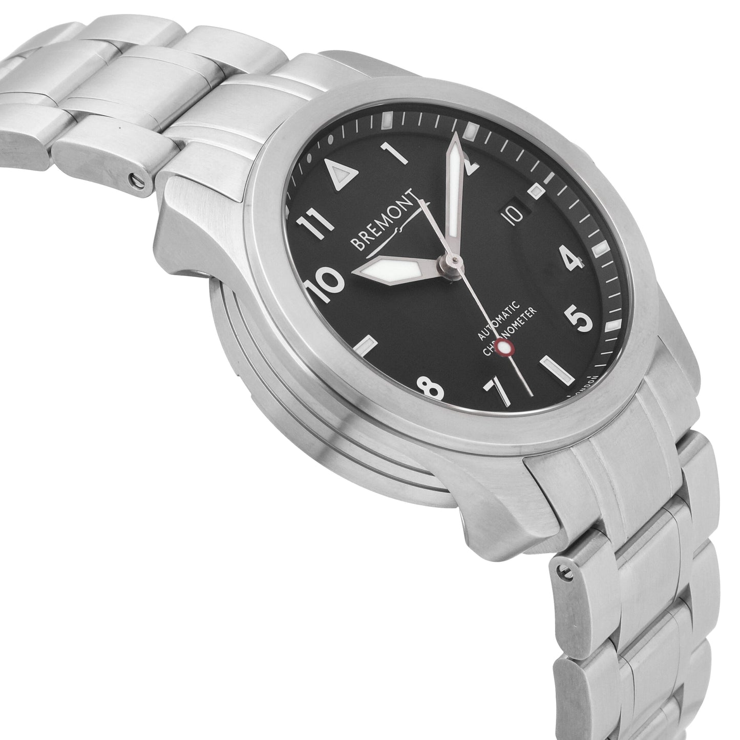 Bremont Solo 37 Stainless Steel Black Dial Automatic Men's Watch SOLO37-BS-B