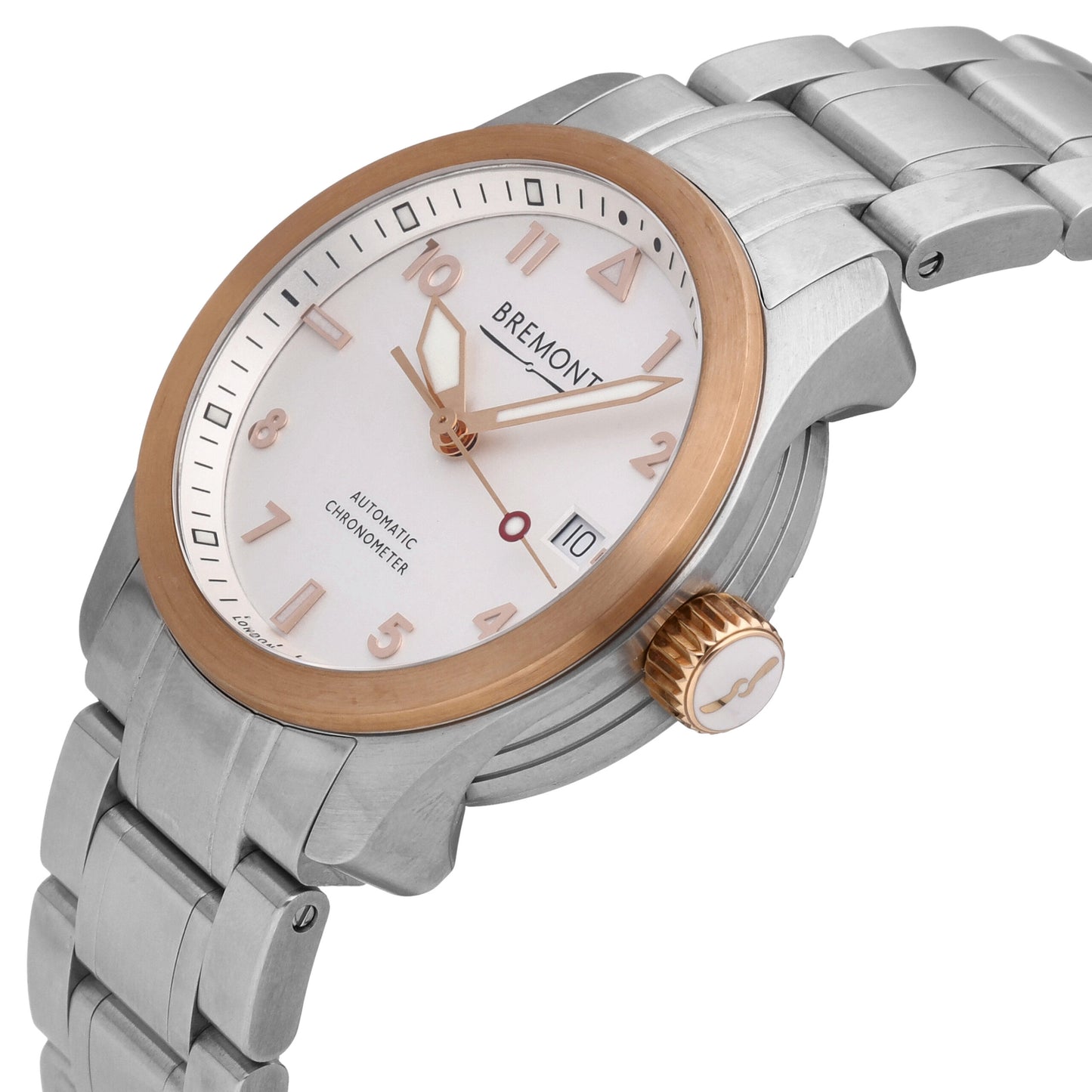 Bremont Solo 37 Stainless Steel White Dial Automatic Men's Watch SOLO37-RG-B