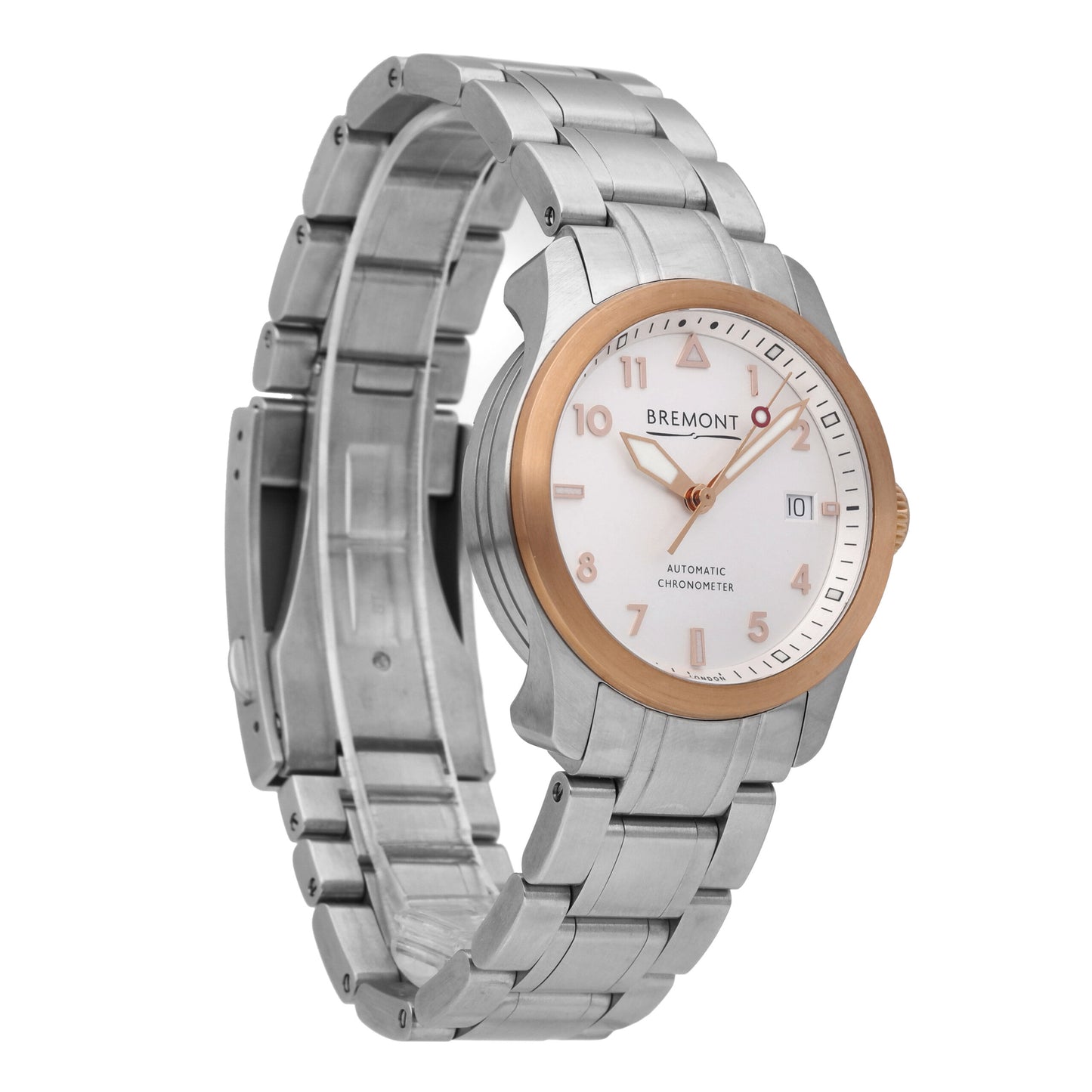 Bremont Solo 37 Stainless Steel White Dial Automatic Men's Watch SOLO37-RG-B