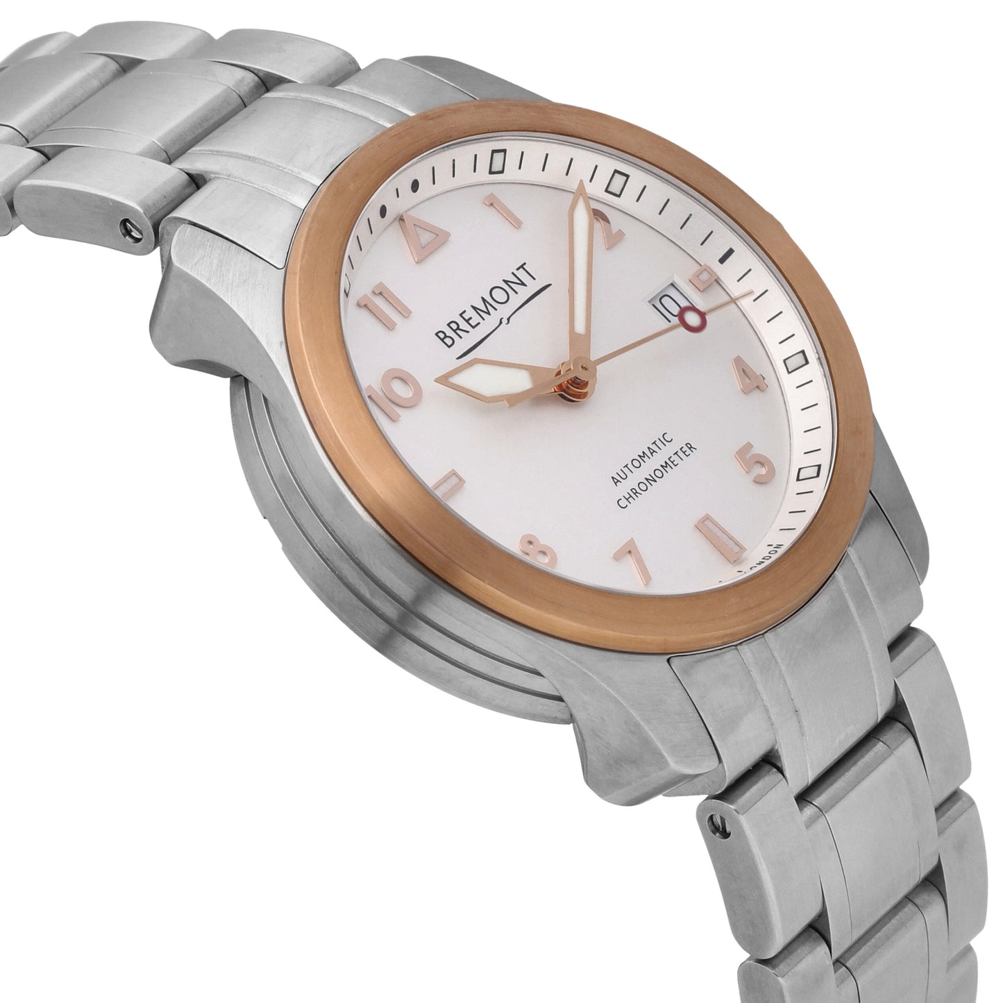 Bremont Solo 37 Stainless Steel White Dial Automatic Men's Watch SOLO37-RG-B