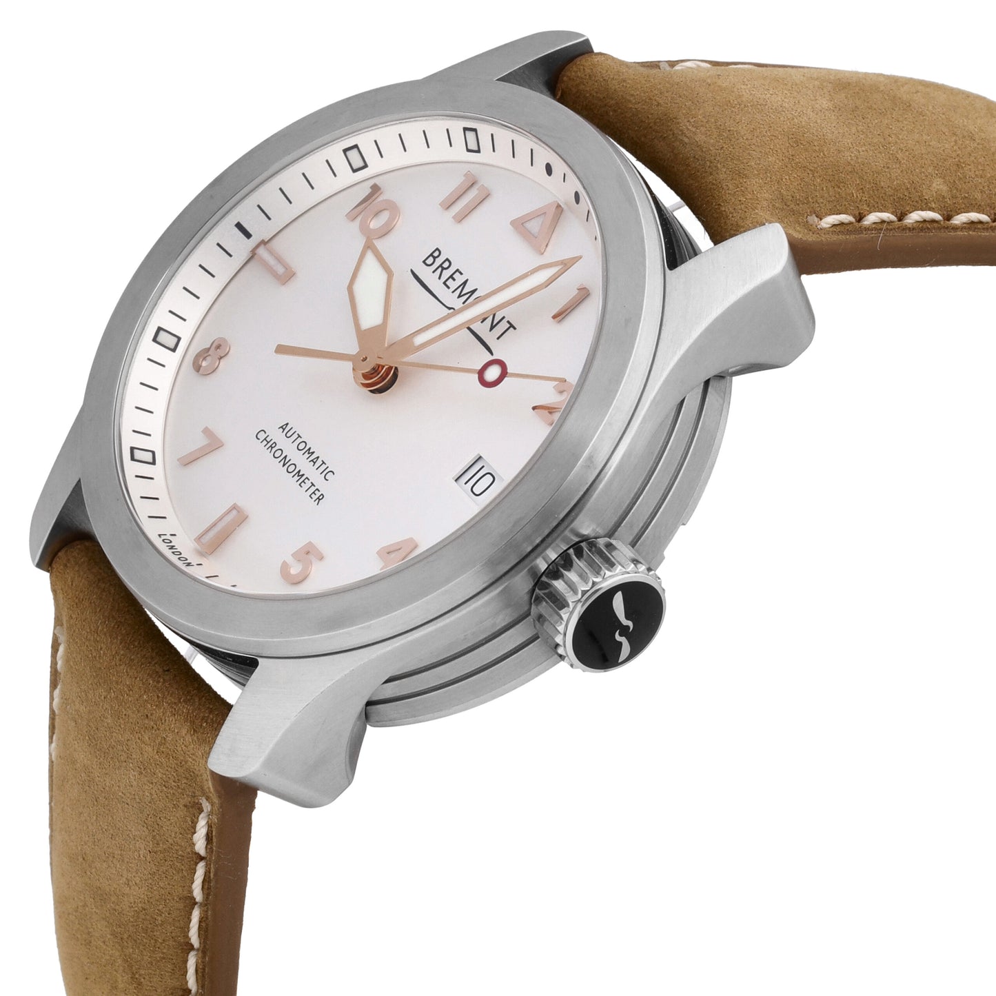 Bremont Solo 37 Stainless Steel White Dial Automatic Mens Watch SOLO37-SI-RG-R-S