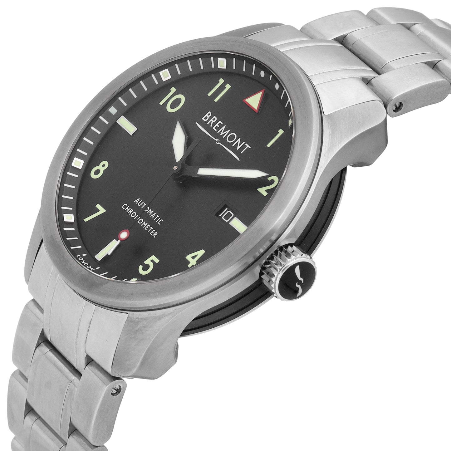 Bremont Solo 43 Stainless Steel Black Dial 43mm Automatic Mens Watch SOLO43-CR-B