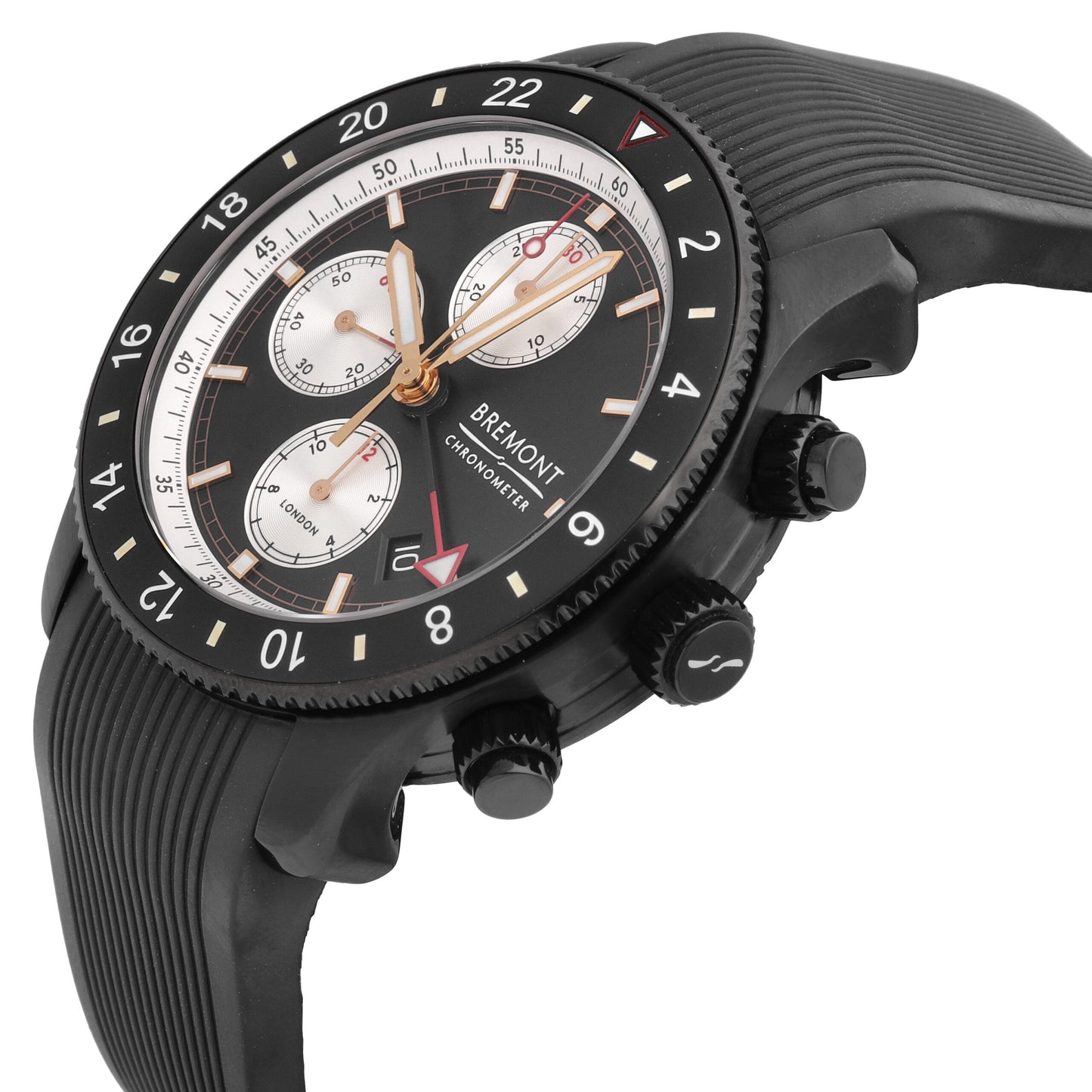 Bremont Supermarine Black Dial 43mm Automatic Men's Watch SMARINECHRONO-JET-R-S
