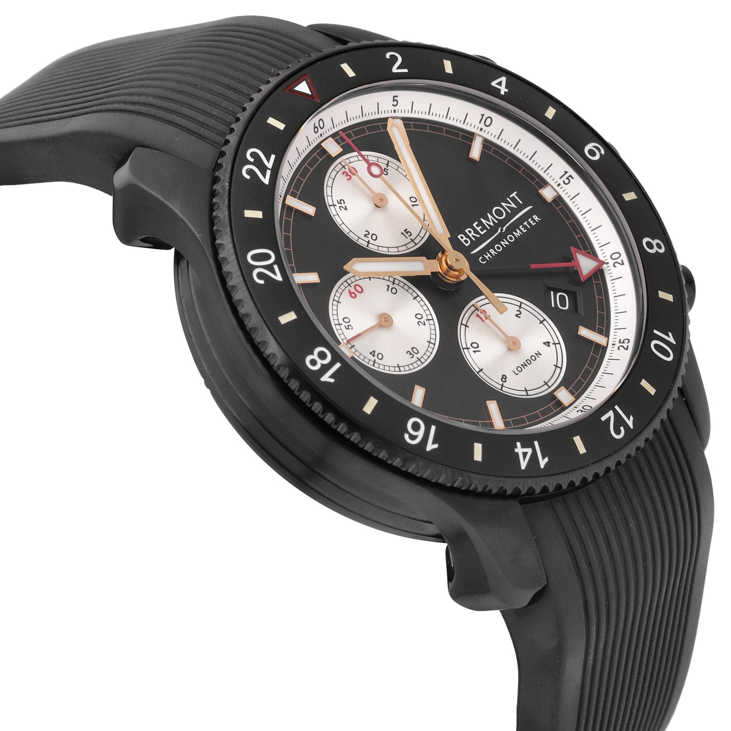 Bremont Supermarine Black Dial 43mm Automatic Men's Watch SMARINECHRONO-JET-R-S