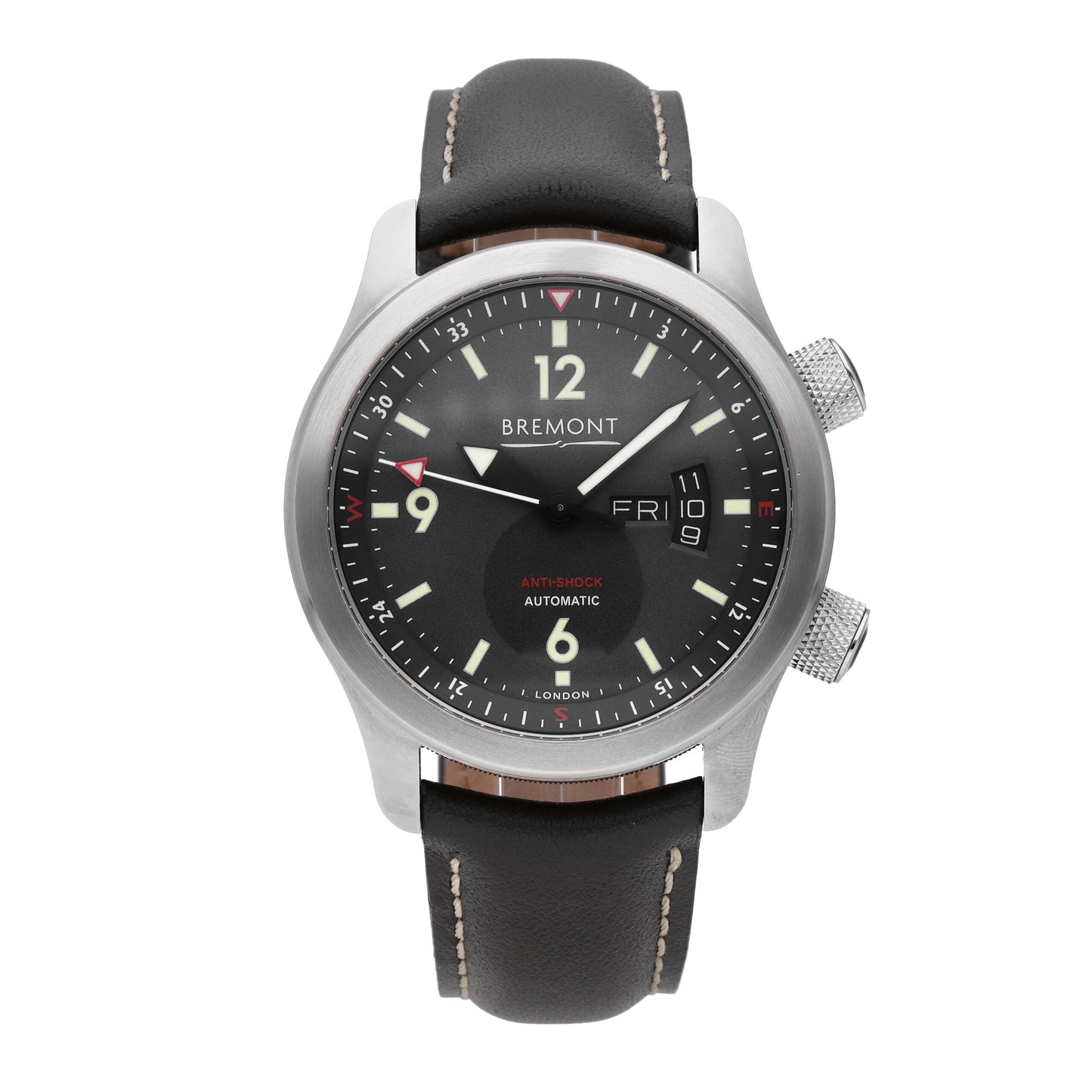 Bremont U-22 Stainless Steel Grey Dial 43mm Automatic Mens Watch U22-R-S