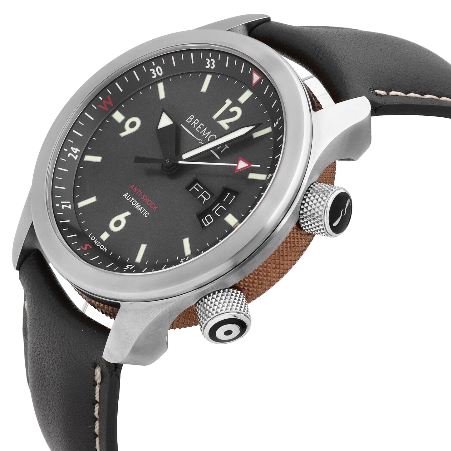 Bremont U-22 Stainless Steel Grey Dial 43mm Automatic Mens Watch U22-R-S