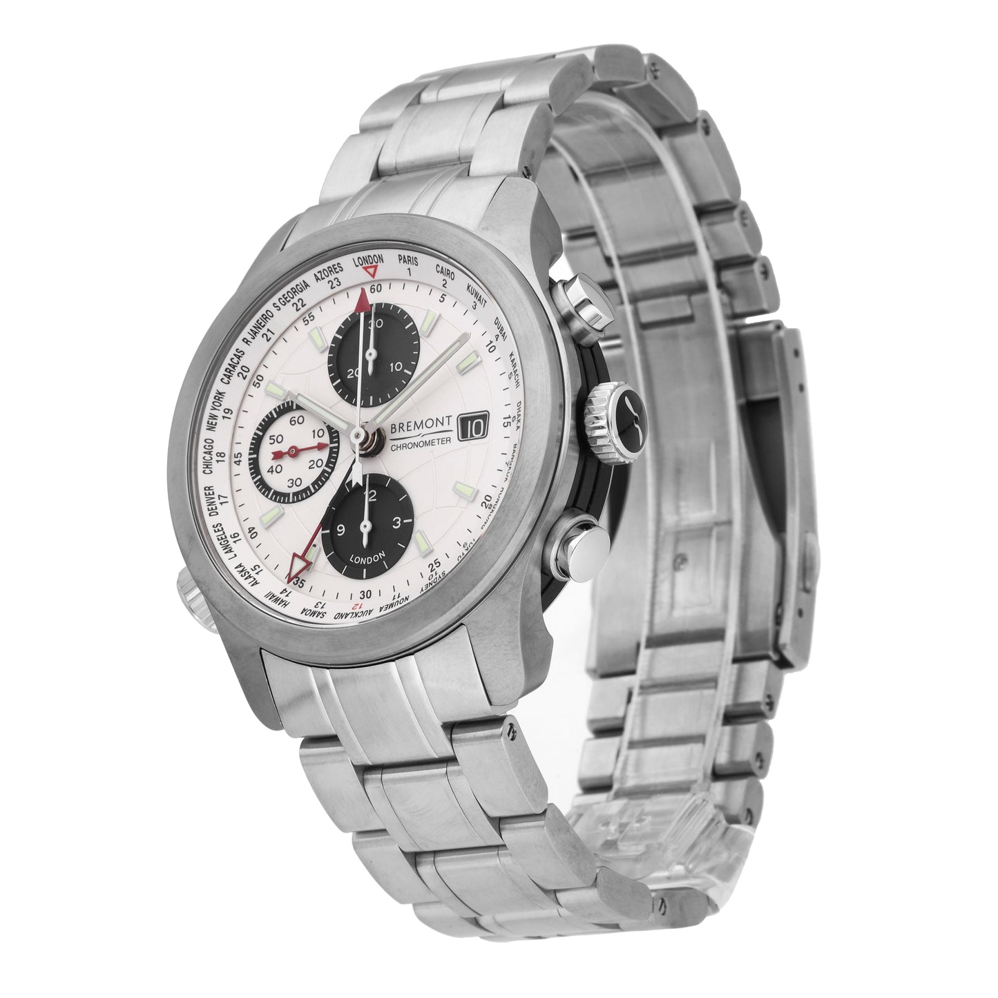 Bremont ALT1 World-Time White Dial 43mm Automatic Men's Watch ALT1-WT-WH-B