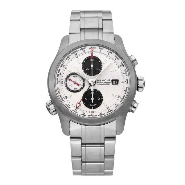Bremont ALT1 World-Time White Dial 43mm Automatic Men's Watch ALT1-WT-WH-B