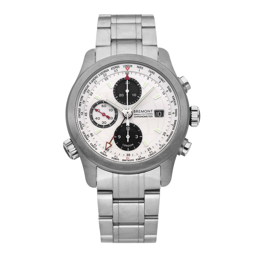 Bremont ALT1 World-Time White Dial 43mm Automatic Men's Watch ALT1-WT-WH-B