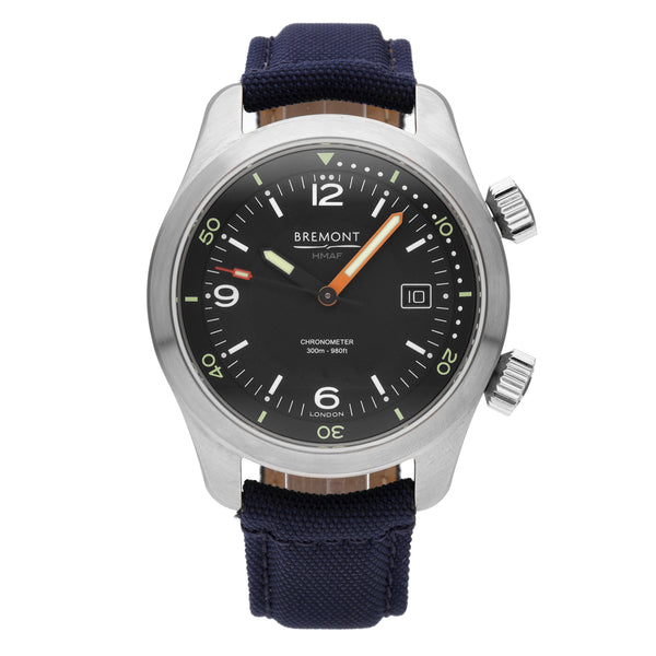 Bremont Argonaut Stainless Steel Black Dial 42mm Auto Men's Watch ARGONAUT-R-S
