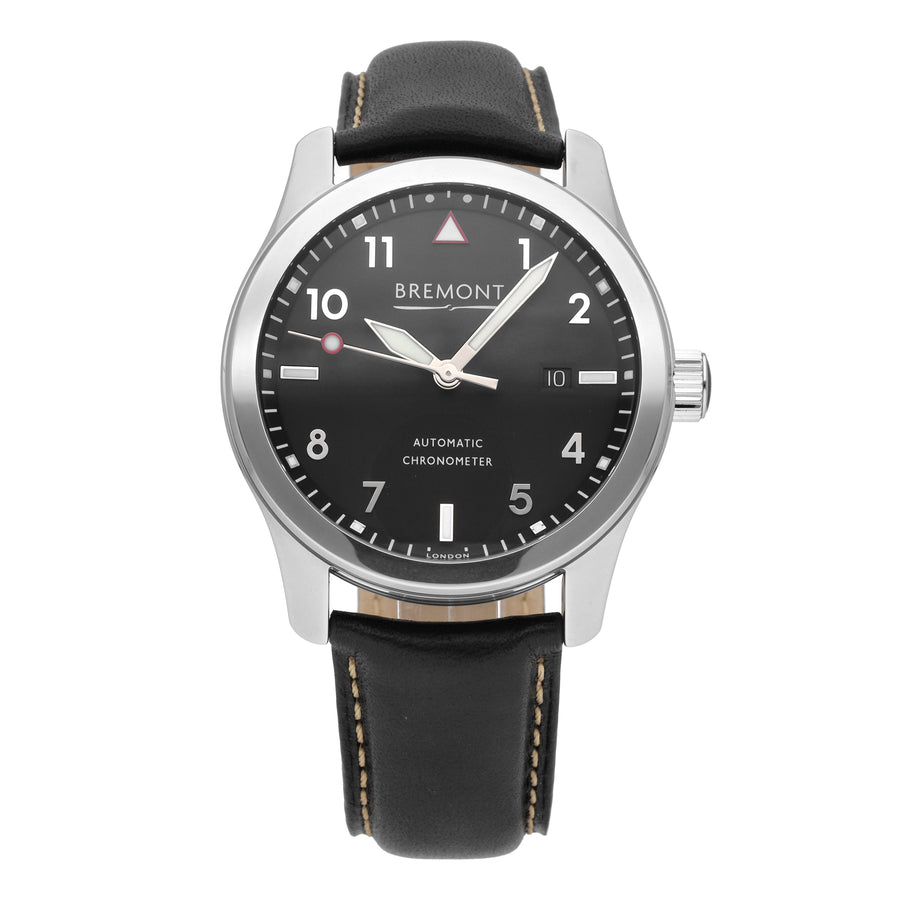 Bremont Solo 43 Stainless Steel Black Dial 43mm Automatic Mens SOLO43-P-BK-R-S