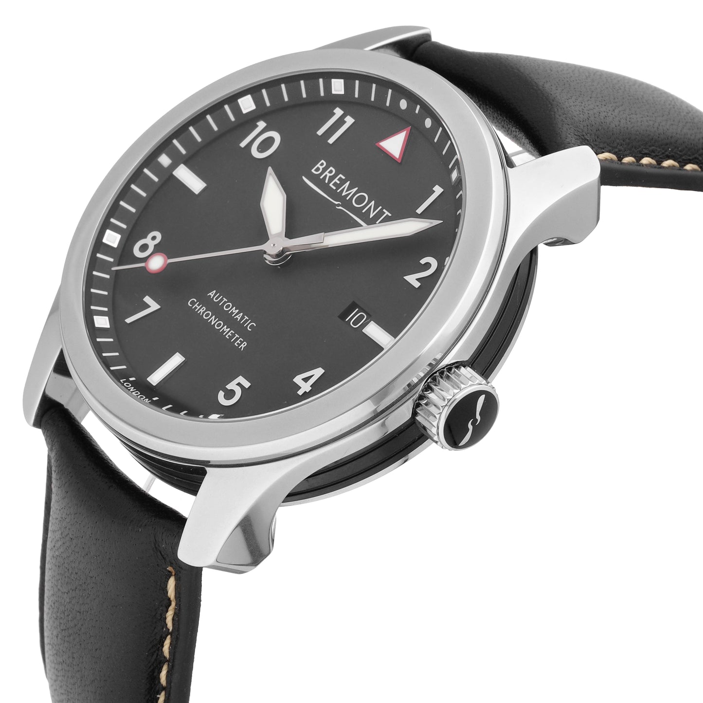 Bremont Solo 43 Stainless Steel Black Dial 43mm Automatic Mens SOLO43-P-BK-R-S
