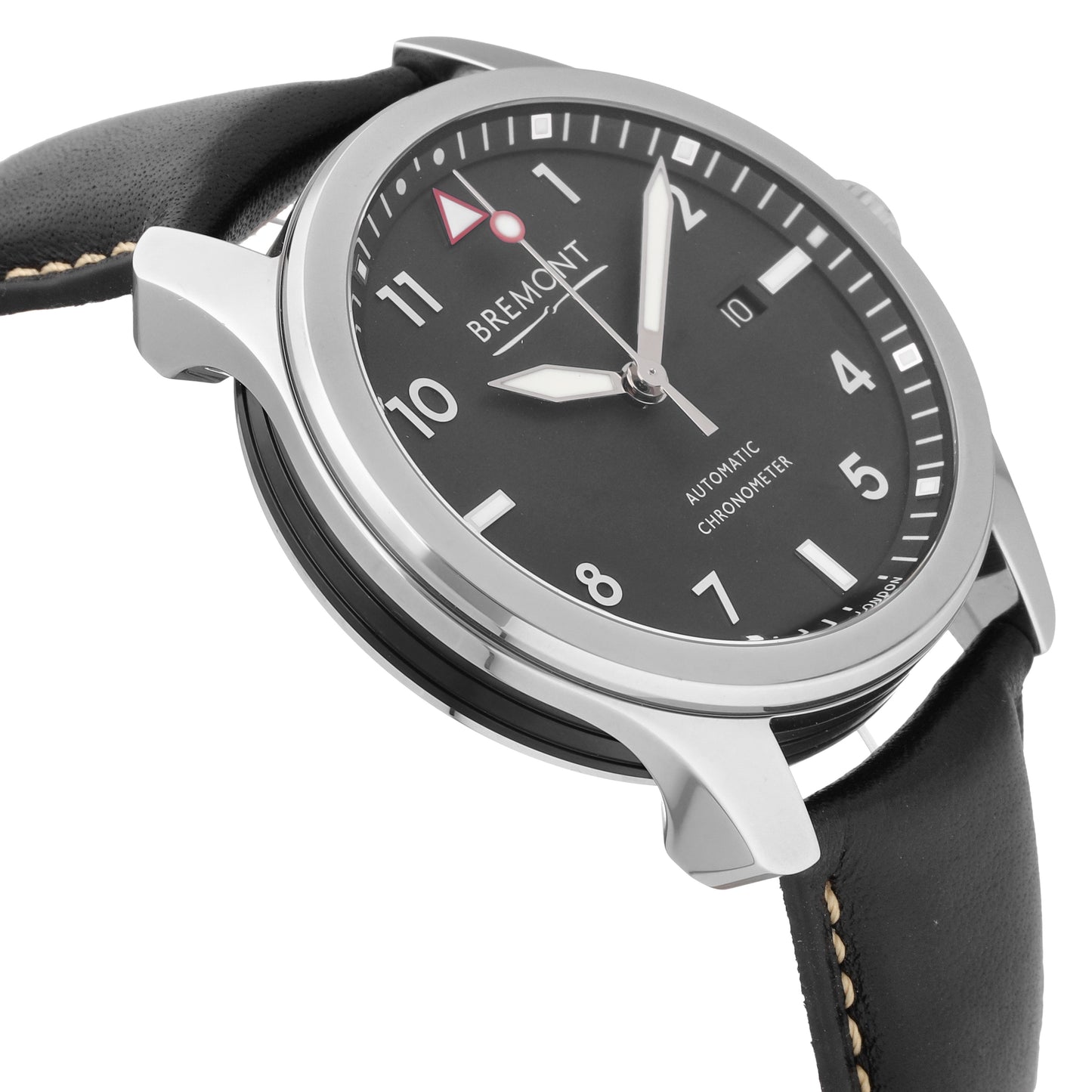Bremont Solo 43 Stainless Steel Black Dial 43mm Automatic Mens SOLO43-P-BK-R-S