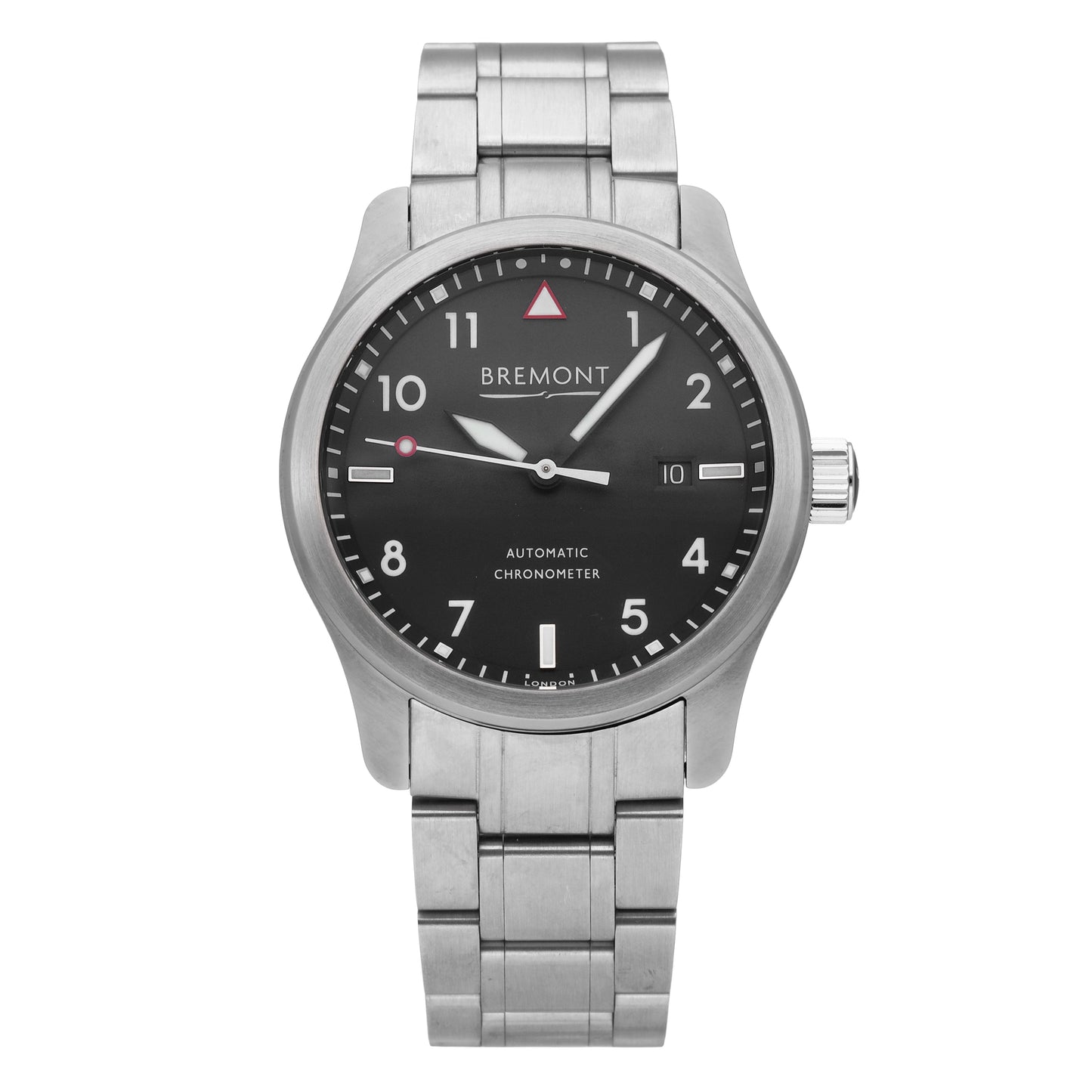 Bremont Solo 43 Stainless Steel Black Dial 43mm Automatic Mens Watch SOLO43-WH-B