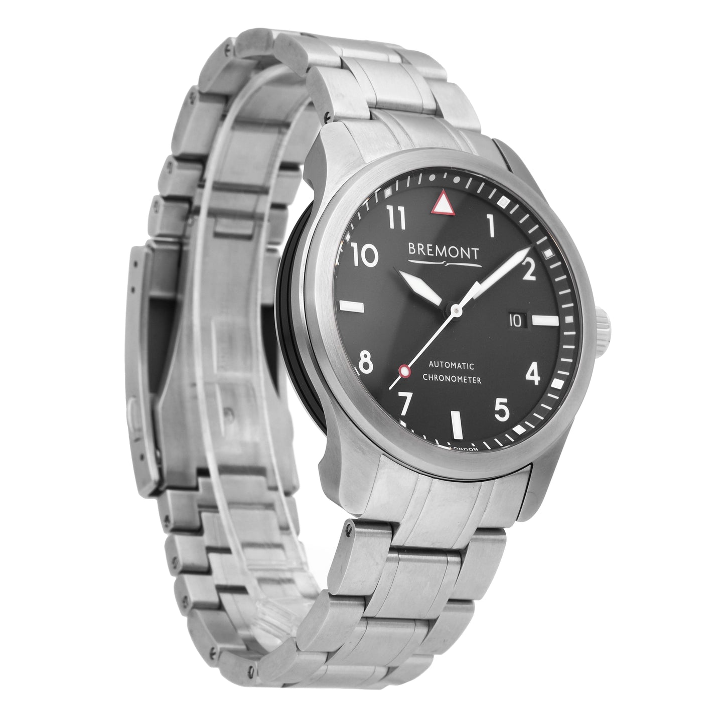 Bremont Solo 43 Stainless Steel Black Dial 43mm Automatic Mens Watch SOLO43-WH-B