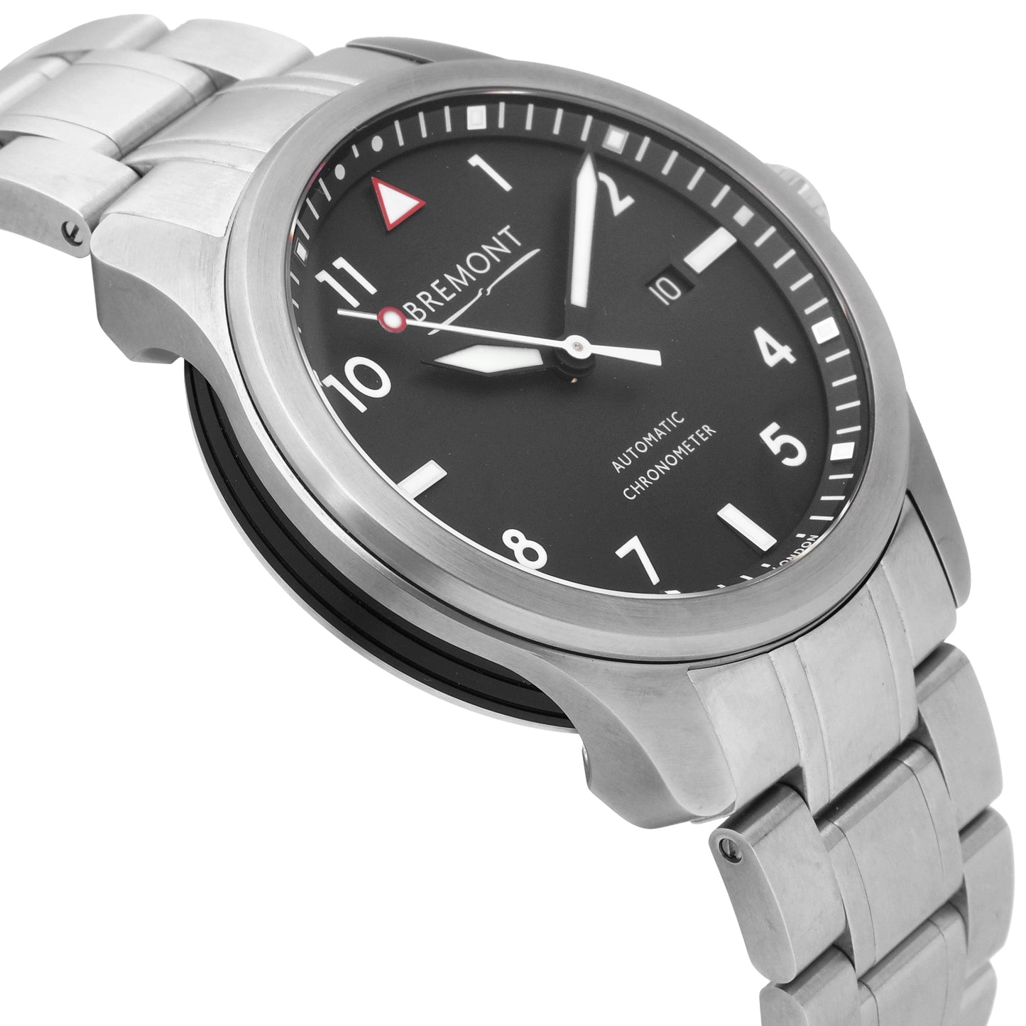Bremont Solo 43 Stainless Steel Black Dial 43mm Automatic Mens Watch SOLO43-WH-B