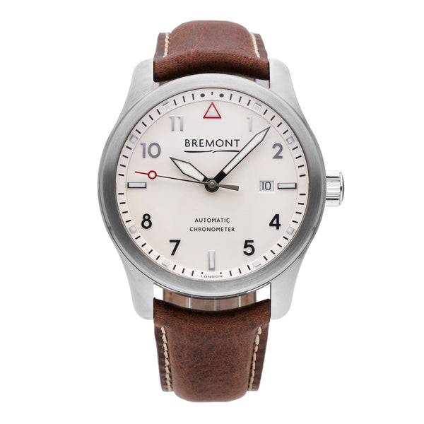 Bremont Solo 43 Stainless Steel White Dial 43mm Automatic Mens SOLO43-WS-R-S