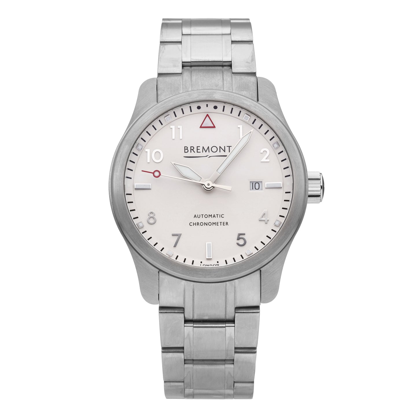 Bremont Solo 43 Stainless Steel White Dial 43mm Automatic Mens Watch SOLO43-WS-B