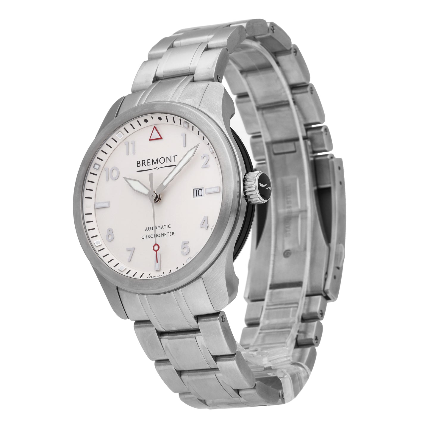Bremont Solo 43 Stainless Steel White Dial 43mm Automatic Mens Watch SOLO43-WS-B