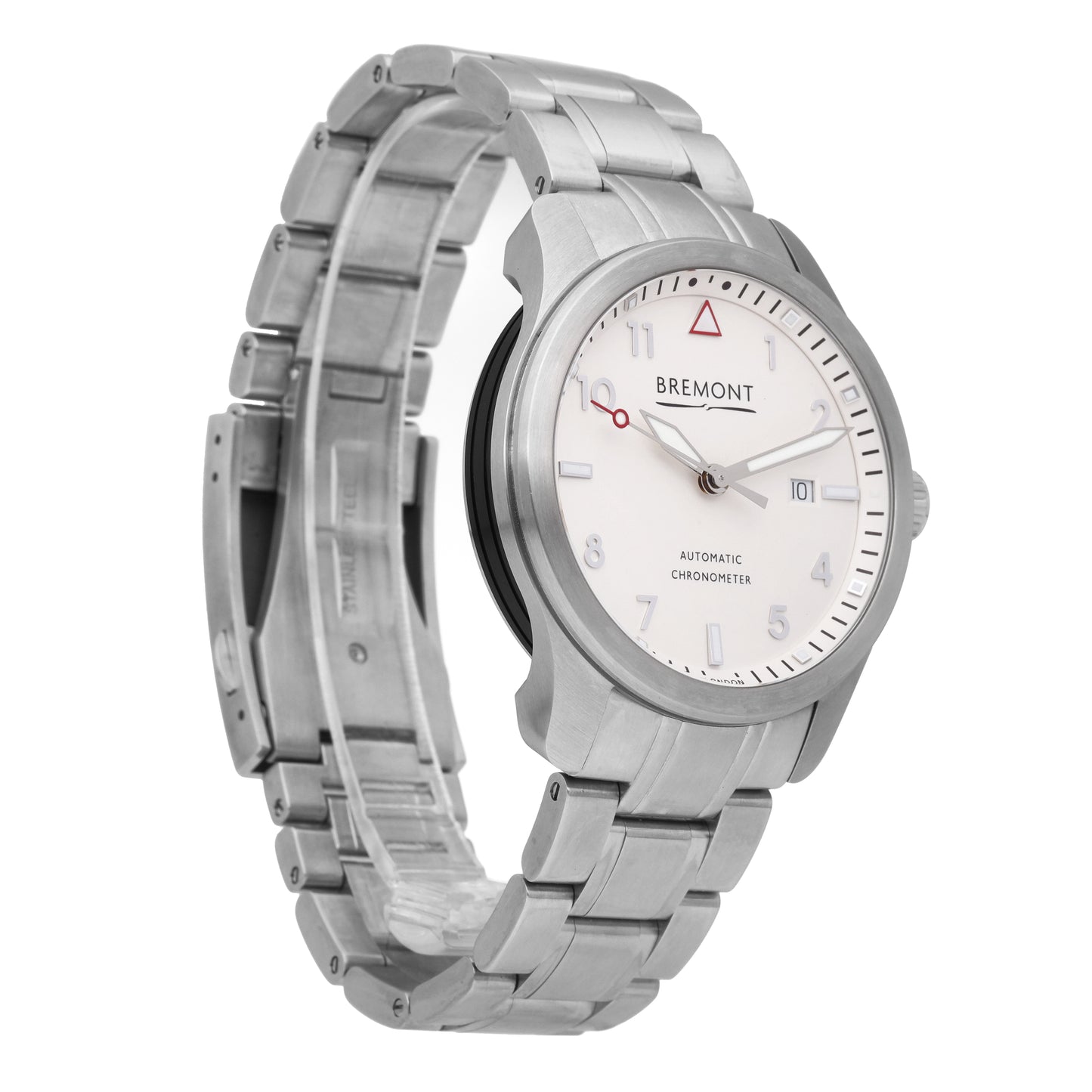 Bremont Solo 43 Stainless Steel White Dial 43mm Automatic Mens Watch SOLO43-WS-B