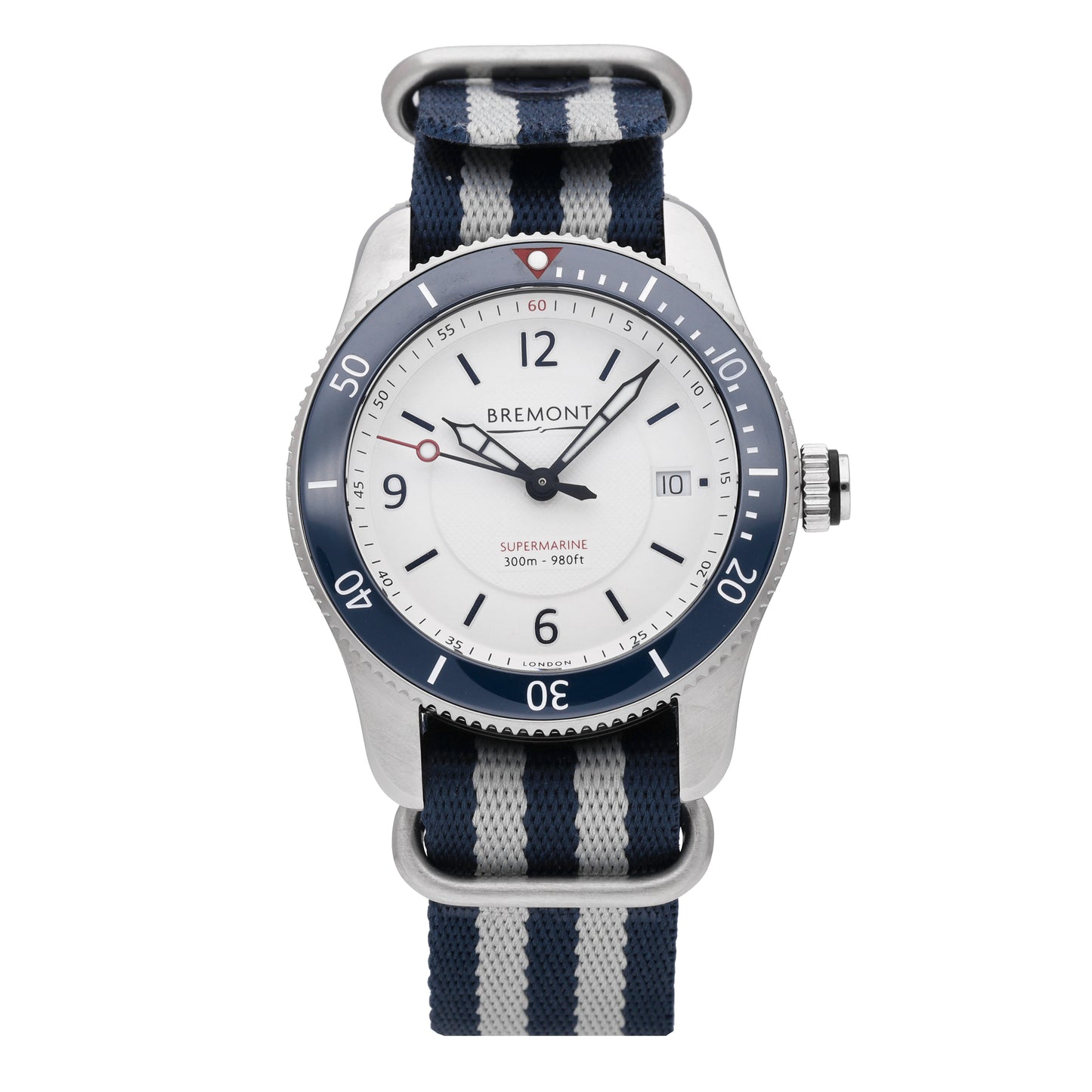 Bremont Supermarine S300 White Dial 40mm Automatic Men's Watch S300-WH-R-AS