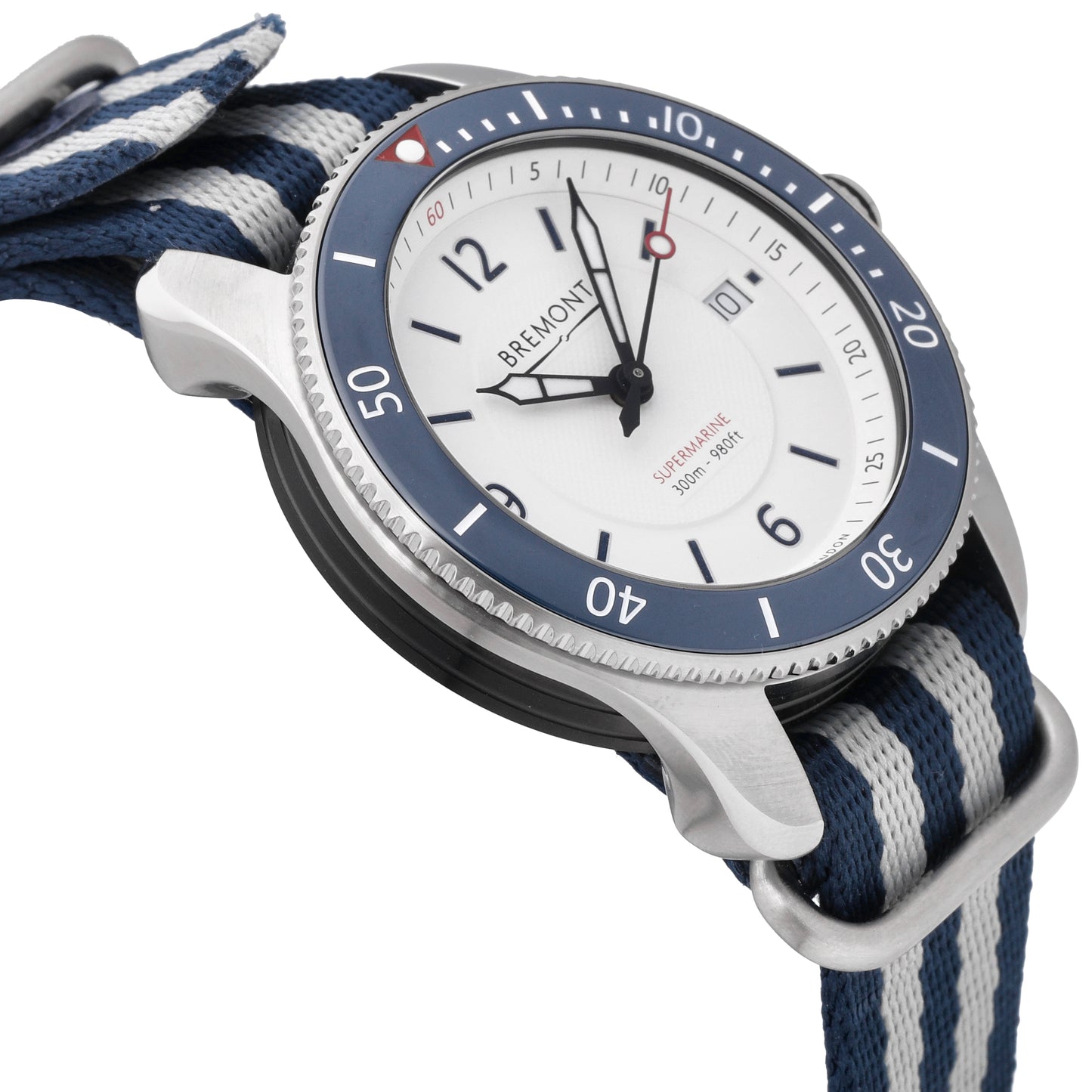 Bremont Supermarine S300 White Dial 40mm Automatic Men's Watch S300-WH-R-AS