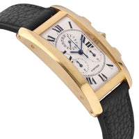 Cartier Tank Américaine 18k Yellow Gold White Dial Quartz Men's Watch 1730