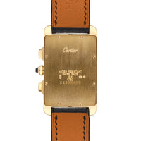 Cartier Tank Américaine 18k Yellow Gold White Dial Quartz Men's Watch 1730