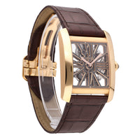 Cartier Tank MC Skeleton 18k Rose Gold Manual-Wind Men's Watch W5310040