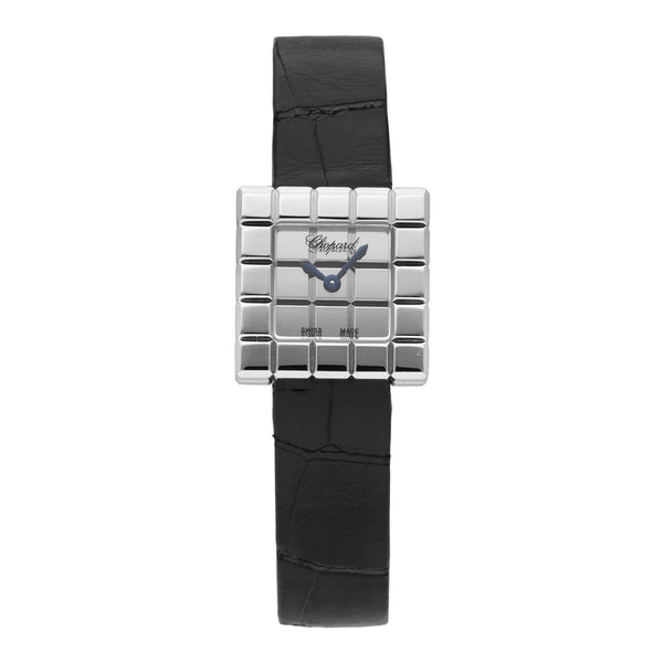 Chopard Ice Cube 18k White Gold Silver Dial Quartz Ladies Watch 127432-1001