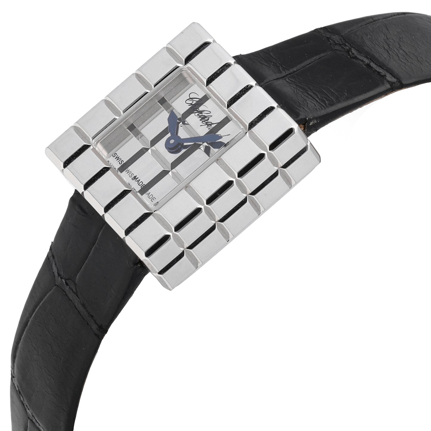 Chopard Ice Cube 18k White Gold Silver Dial Quartz Ladies Watch 127432-1001
