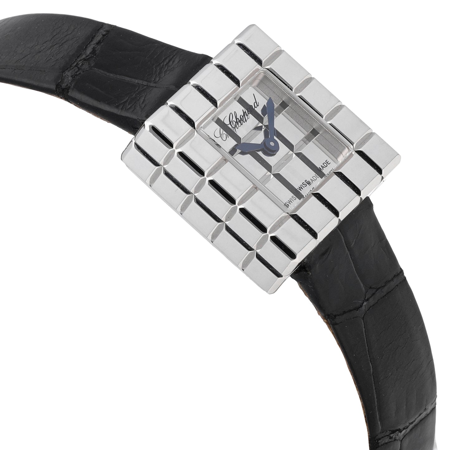 Chopard Ice Cube 18k White Gold Silver Dial Quartz Ladies Watch 127432-1001
