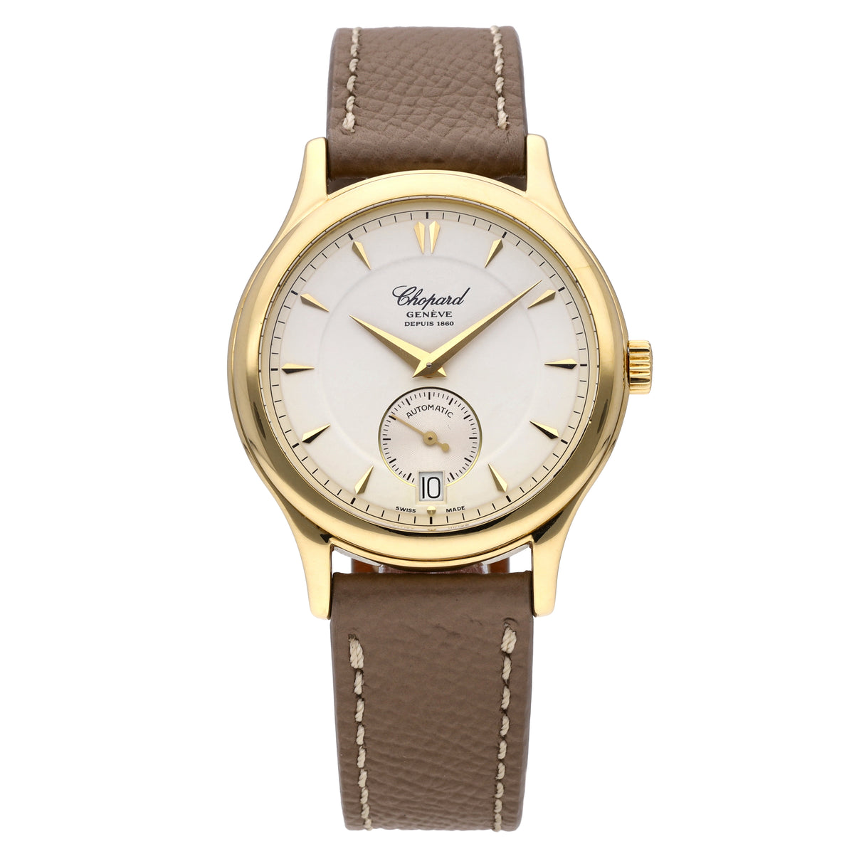 Chopard L.U.C 18k Yellow Gold White Dial 36mm Automatic Watch 16/1860