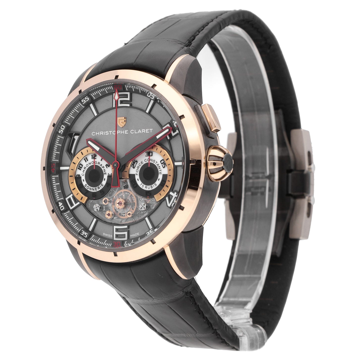 Christophe Claret Kantharos 18k Rose Gold Automatic Men's Watch MTR.MBA13.901
