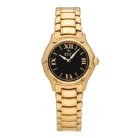 Ebel 1911 18k Yellow Gold Black Dial 27mm Quartz Ladies Watch 8090211