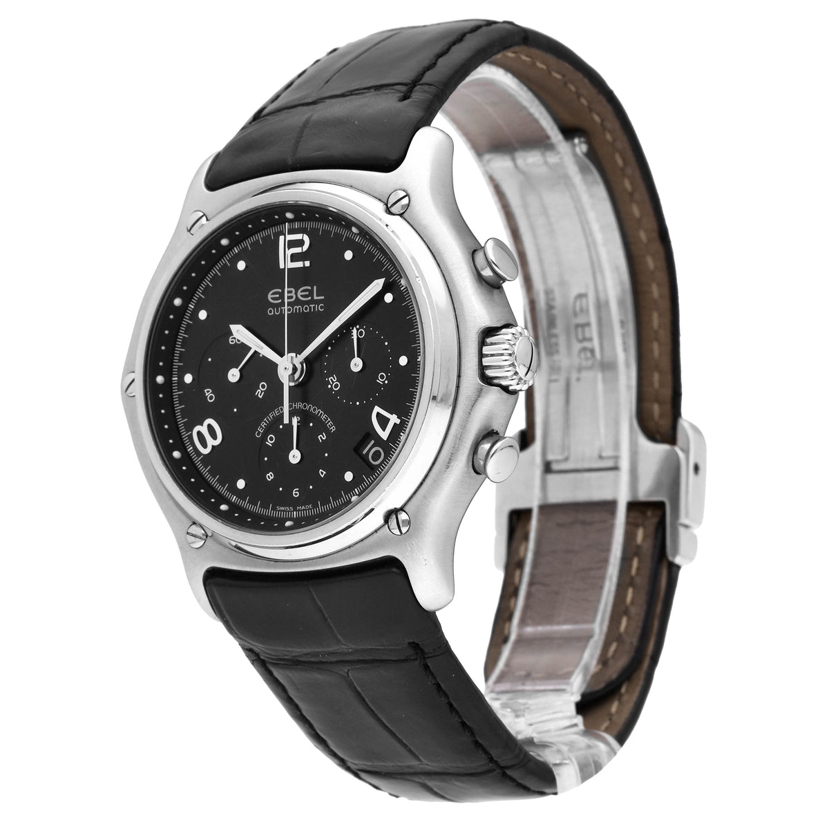 Ebel  1911 Stainless Steel Black Dial 40mm Automatic Men's Watch 9137240