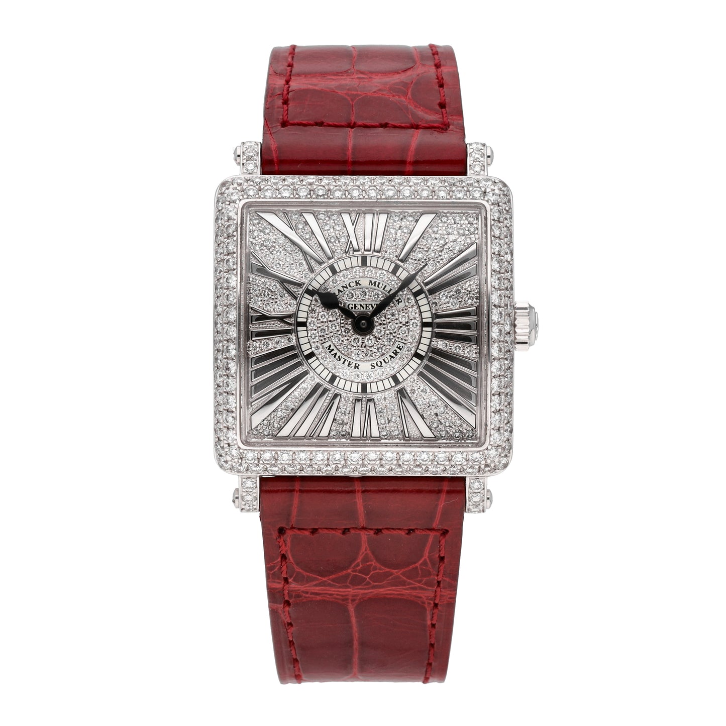 Franck Muller Master Square 18k White Gold Quartz Ladies Watch 6002 L QZ R D CD