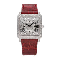 Franck Muller Master Square 18k White Gold Quartz Ladies Watch 6002 L QZ R D CD