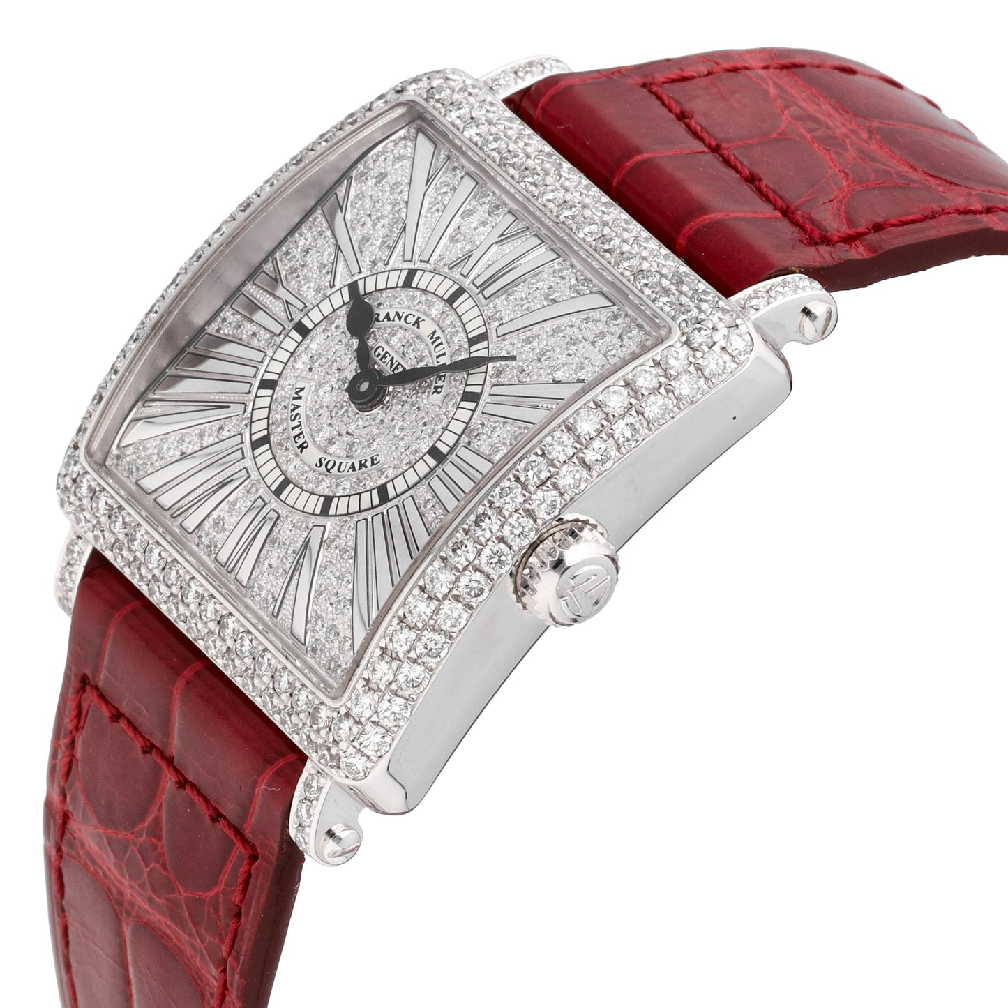 Franck Muller Master Square 18k White Gold Quartz Ladies Watch 6002 L QZ R D CD
