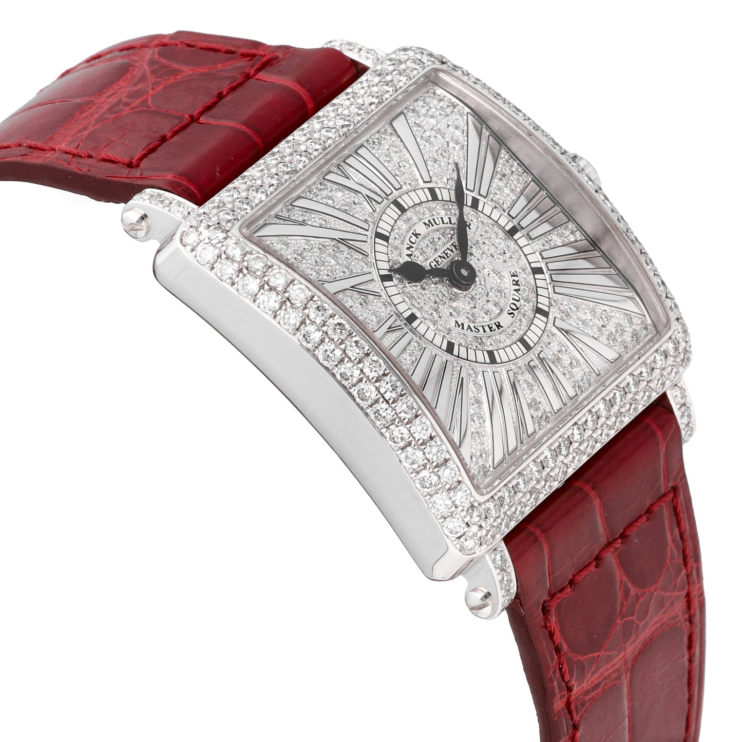 Franck Muller Master Square 18k White Gold Quartz Ladies Watch 6002 L QZ R D CD