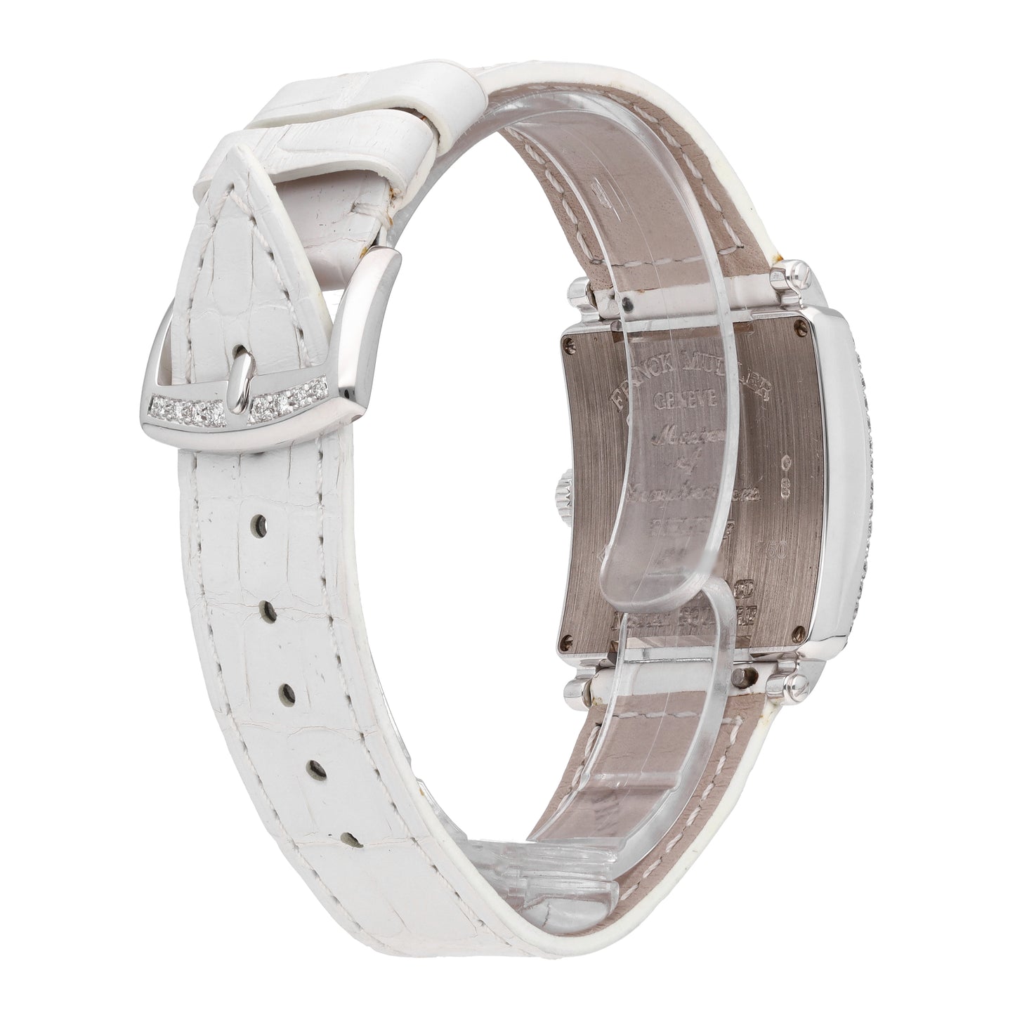 Franck Muller Master Square 18k White Gold Quartz Ladies Watch 6002 S QZ R D CD