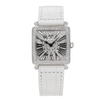 Franck Muller Master Square 18k White Gold Quartz Ladies Watch 6002 S QZ R D CD