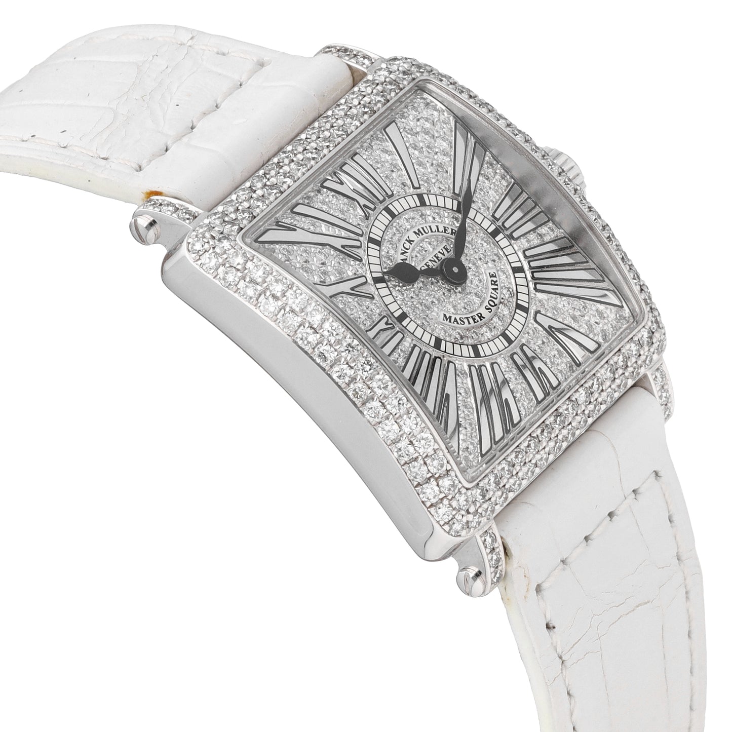 Franck Muller Master Square 18k White Gold Quartz Ladies Watch 6002 S QZ R D CD
