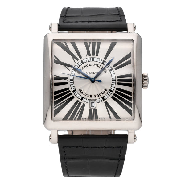 Franck Muller Master Square Date 18k White Gold Automatic Men Watch 6000 K SC DT