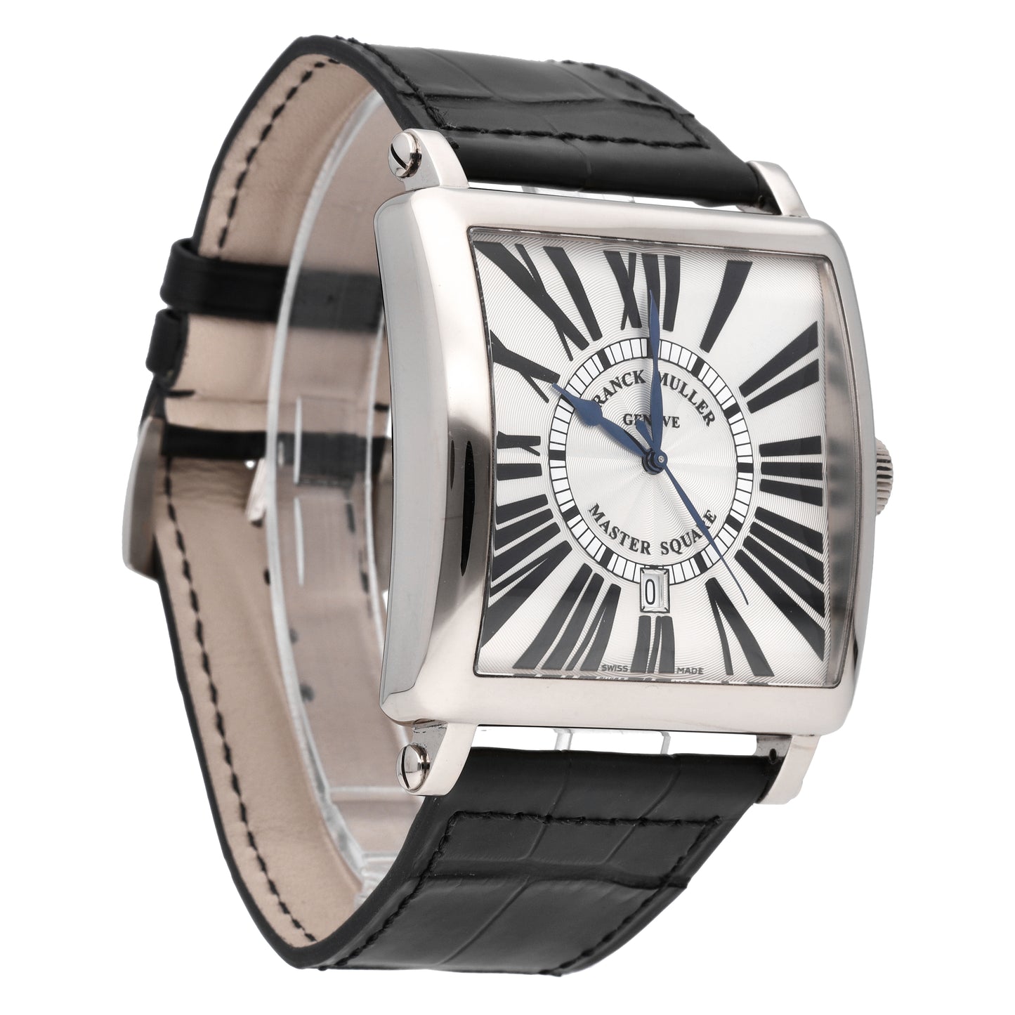 Franck Muller Master Square Date 18k White Gold Automatic Men Watch 6000 K SC DT